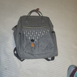 MOMUVO NWOT WOMENS GREY LAPTOP BACKPACK with USB PORT